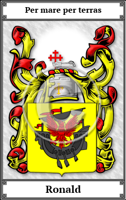 Ronald Family Crest Download (JPG)  Book Plated - 150 DPI