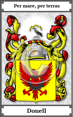 Donell Family Crest Download (JPG)  Book Plated - 150 DPI