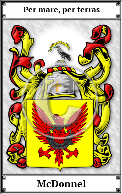 McDonnel Family Crest Download (JPG)  Book Plated - 150 DPI