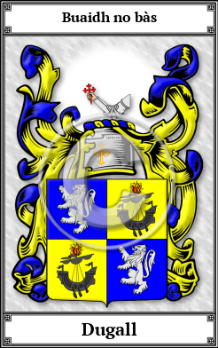 Dugall Family Crest Download (JPG)  Book Plated - 150 DPI