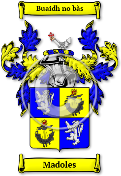 Madoles Family Crest Download (jpg) Legacy Series - 150 DPI