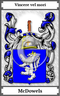 McDowels Family Crest Download (JPG)  Book Plated - 150 DPI