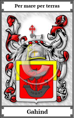 Gahind Family Crest Download (JPG)  Book Plated - 150 DPI
