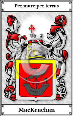 MacKeachan Family Crest Download (JPG)  Book Plated - 150 DPI