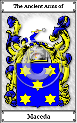 Maceda Family Crest Download (JPG)  Book Plated - 150 DPI