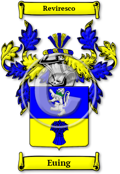 Euing Family Crest Download (jpg) Legacy Series - 150 DPI