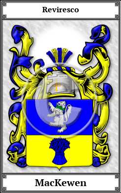 MacKewen Family Crest Download (JPG)  Book Plated - 150 DPI