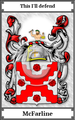 McFarline Family Crest Download (JPG) Book Plated - 600 DPI