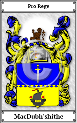 MacDubh'shithe Family Crest Download (JPG)  Book Plated - 150 DPI