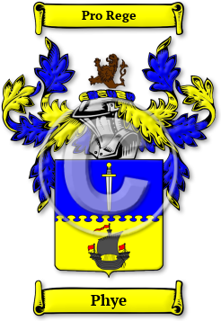 Phye Family Crest Download (jpg) Legacy Series - 150 DPI