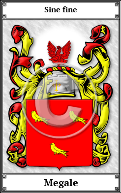 Megale Family Crest Download (JPG)  Book Plated - 150 DPI