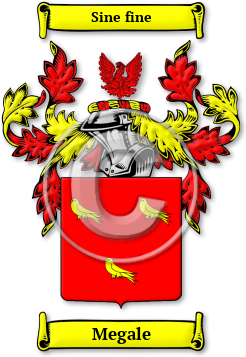 Megale Family Crest Download (jpg) Legacy Series - 150 DPI