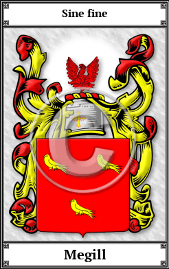 Megill Family Crest Download (JPG)  Book Plated - 150 DPI