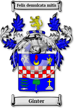 Ginter Family Crest Download (jpg) Legacy Series - 150 DPI