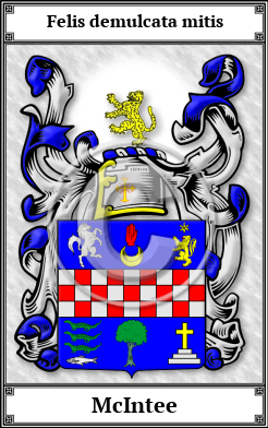 McIntee Family Crest Download (JPG)  Book Plated - 150 DPI