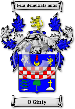 O'Ginty Family Crest Download (jpg) Legacy Series - 150 DPI