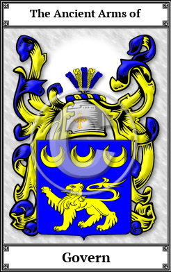 Govern Family Crest Download (JPG)  Book Plated - 150 DPI