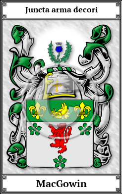 MacGowin Family Crest Download (JPG) Book Plated - 600 DPI