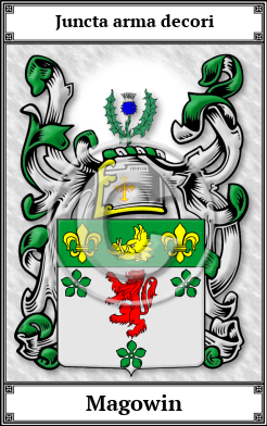 Magowin Family Crest Download (JPG) Book Plated - 600 DPI