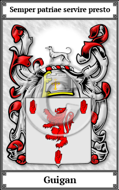 Guigan Family Crest Download (JPG) Book Plated - 600 DPI
