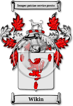 Wikin Family Crest Download (JPG) Legacy Series - 600 DPI
