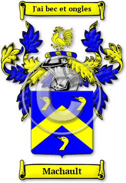 Machault Family Crest Download (jpg) Legacy Series - 150 DPI