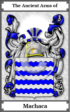 Machaca Family Crest Download (JPG)  Book Plated - 150 DPI
