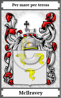 McIlravey Family Crest Download (JPG) Book Plated - 600 DPI