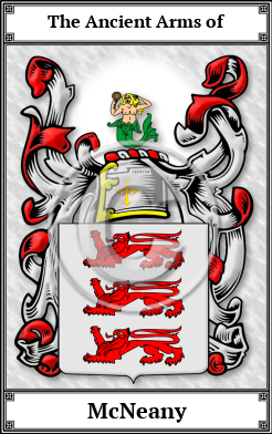 McNeany Family Crest Download (JPG)  Book Plated - 150 DPI