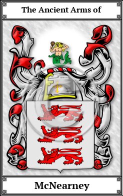 McNearney Family Crest Download (JPG)  Book Plated - 150 DPI