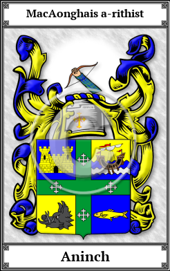 Aninch Family Crest Download (JPG)  Book Plated - 150 DPI