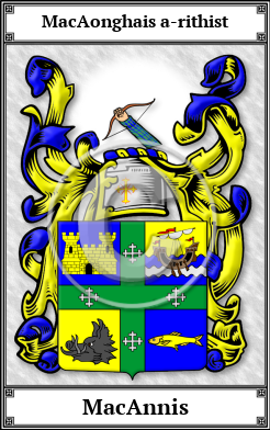 MacAnnis Family Crest Download (JPG) Book Plated - 600 DPI