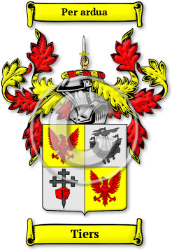 Tiers Family Crest Download (JPG) Legacy Series - 600 DPI