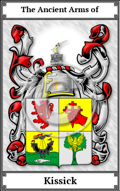 Kissick Family Crest Download (JPG)  Book Plated - 150 DPI