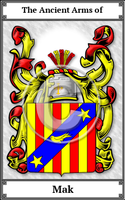 Mak Family Crest Download (JPG) Book Plated - 300 DPI