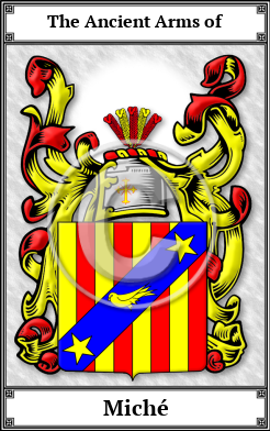 Miché Family Crest Download (JPG)  Book Plated - 150 DPI