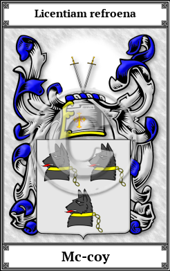 Mc-coy Family Crest Download (JPG)  Book Plated - 150 DPI