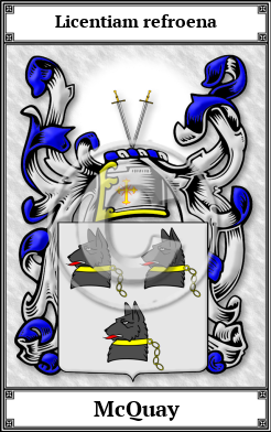 McQuay Family Crest Download (JPG)  Book Plated - 150 DPI