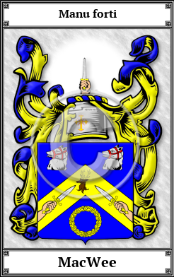 MacWee Family Crest Download (JPG)  Book Plated - 150 DPI