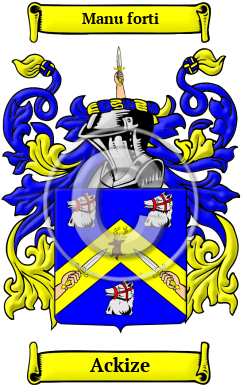 Ackize Family Crest/Coat of Arms