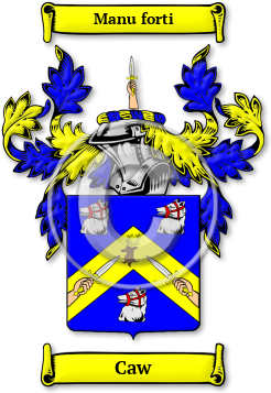 Caw Family Crest Download (JPG) Legacy Series - 300 DPI