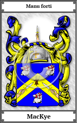 MacKye Family Crest Download (JPG)  Book Plated - 150 DPI