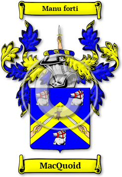 MacQuoid Family Crest Download (jpg) Legacy Series - 150 DPI