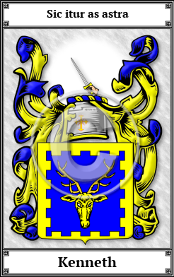 Kenneth Family Crest Download (JPG)  Book Plated - 150 DPI