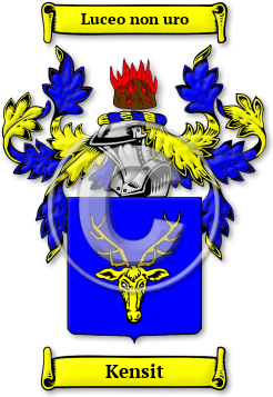 Kensit Family Crest Download (jpg) Legacy Series - 150 DPI