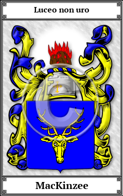 MacKinzee Family Crest Download (JPG) Book Plated - 600 DPI