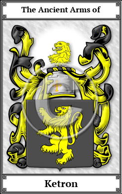 Ketron Family Crest Download (JPG) Book Plated - 600 DPI