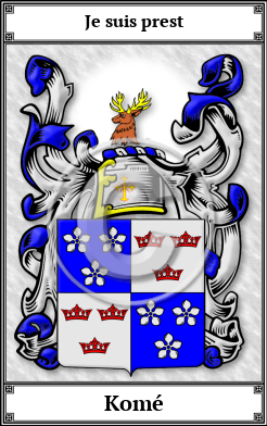 Komé Family Crest Download (JPG)  Book Plated - 150 DPI