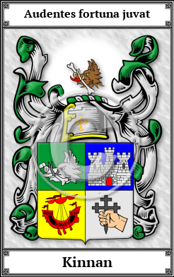Kinnan Family Crest Download (JPG)  Book Plated - 150 DPI