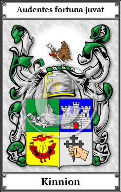 Kinnion Family Crest Download (JPG)  Book Plated - 150 DPI